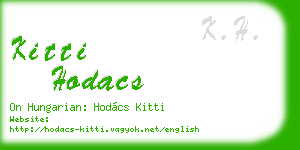 kitti hodacs business card